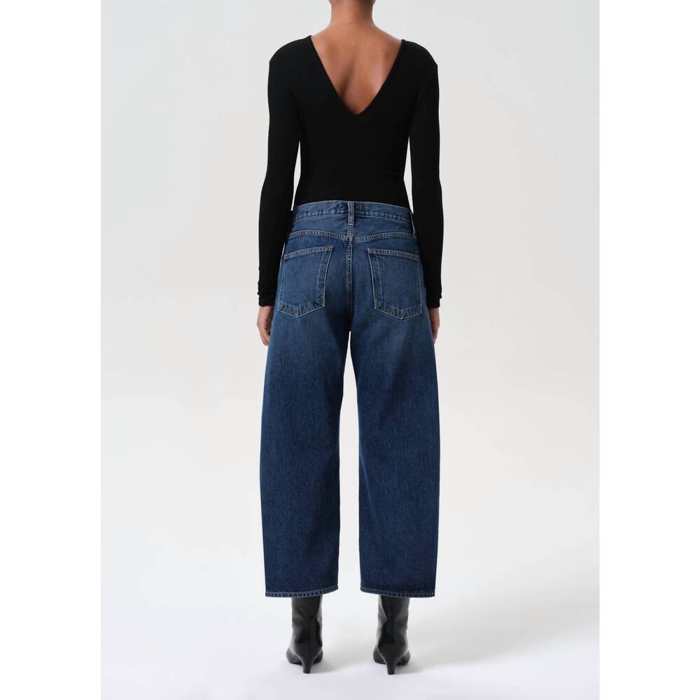 NEW AGOLDE arc short wave jeans in blue - Picture 3 of 4